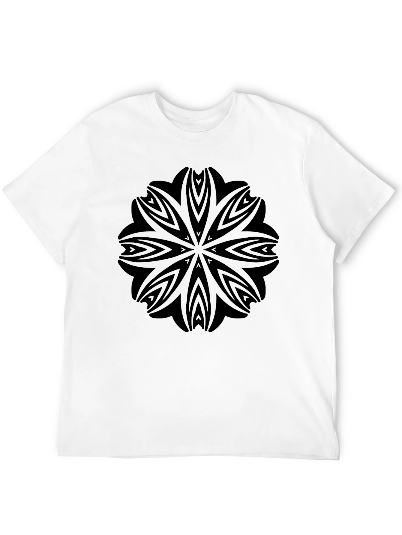 Black Mandala Graphic Tee - Stylish Mens T-Shirt