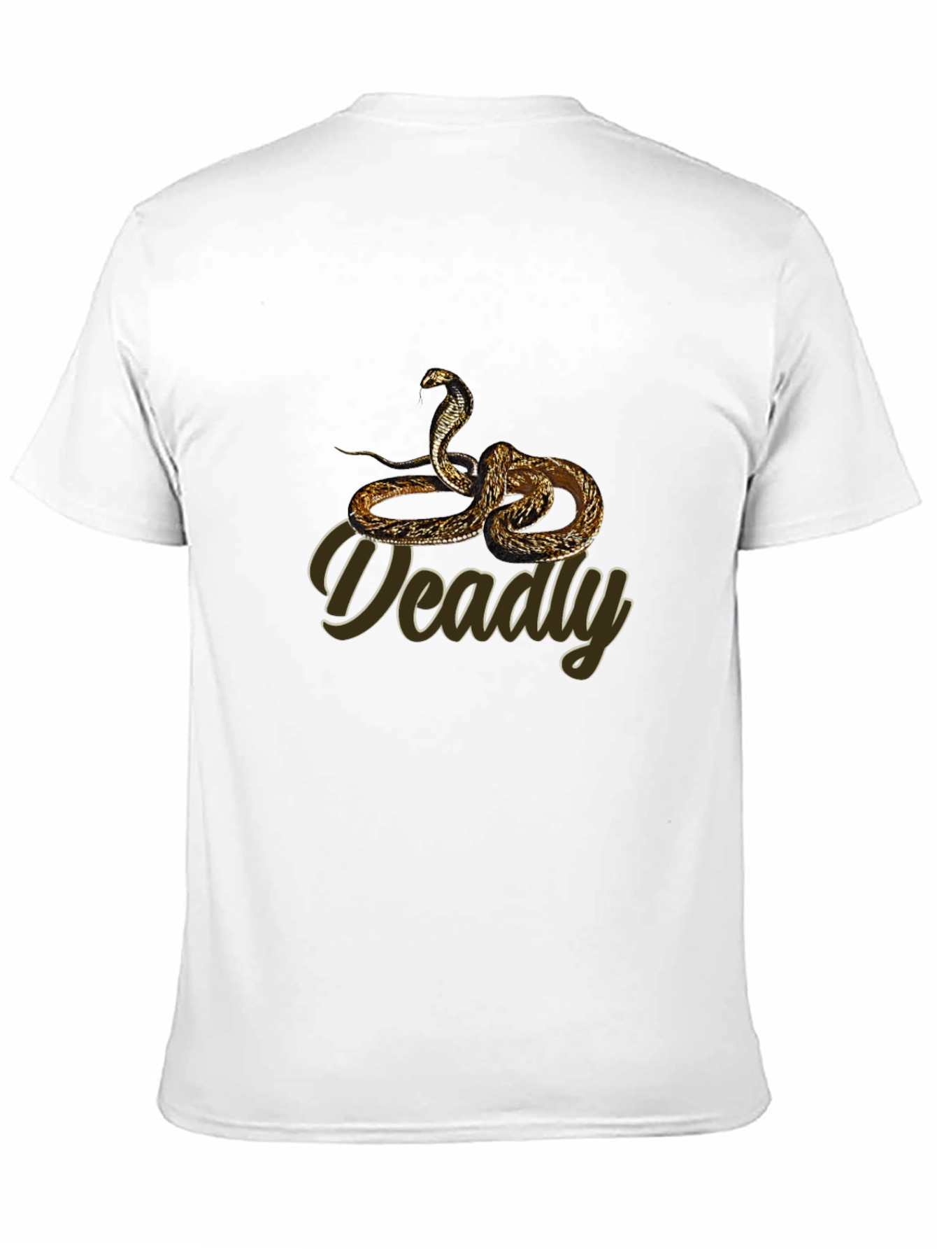Mens Black Cobra Graphic Tee - Deadly Snake Design