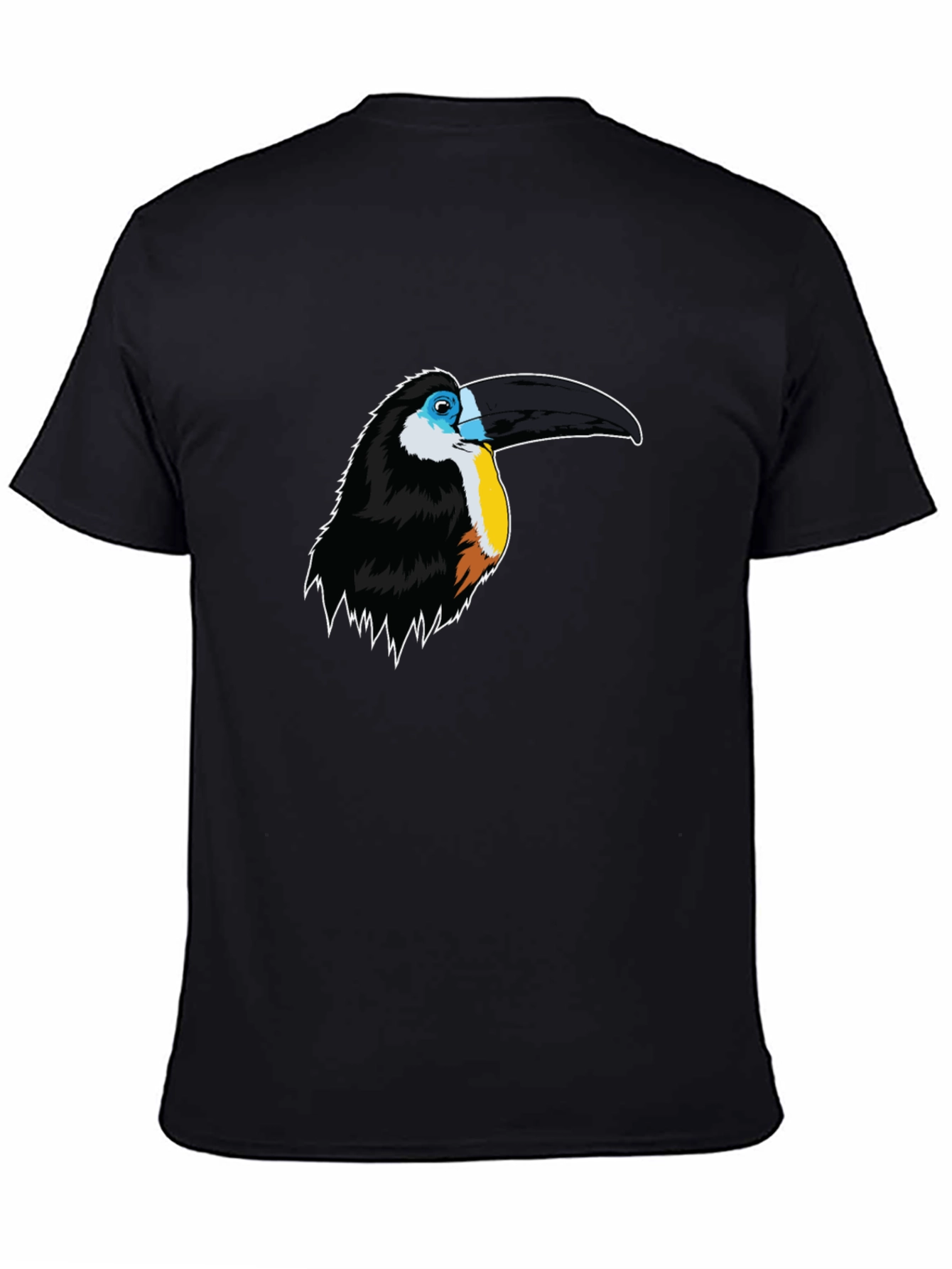 Toucan Graphic Print Mens Black T-Shirt