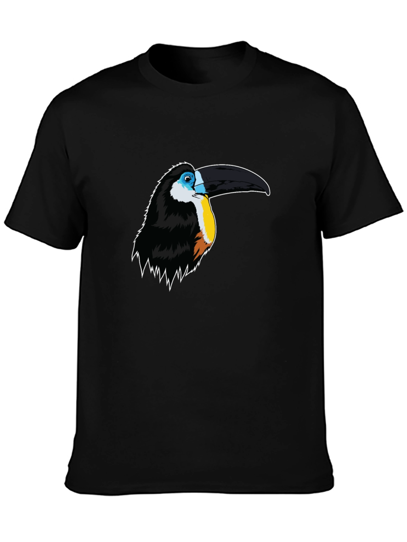 Toucan Graphic Print Mens Black T-Shirt