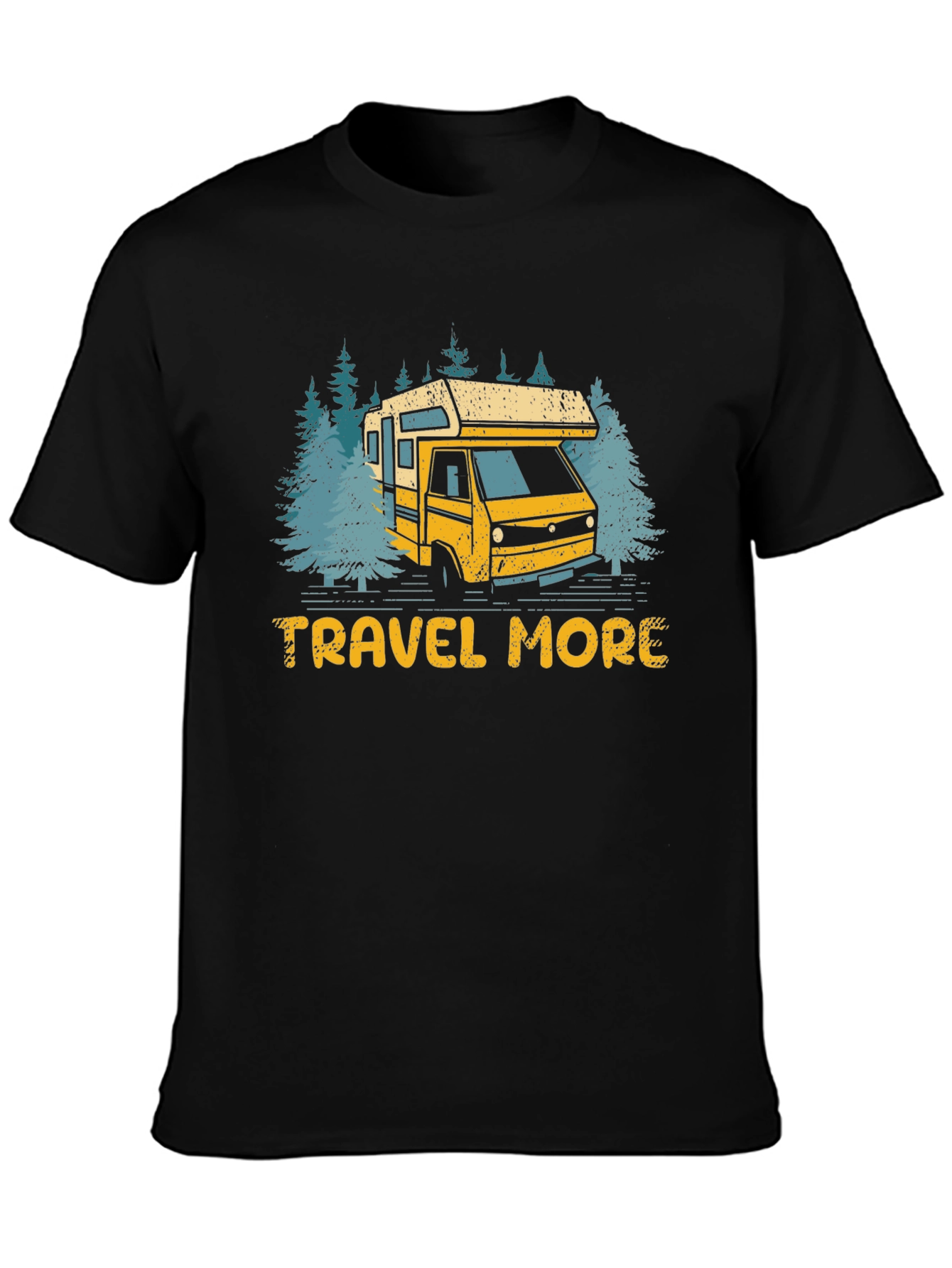 Travel More Camping RV T-Shirt - Black