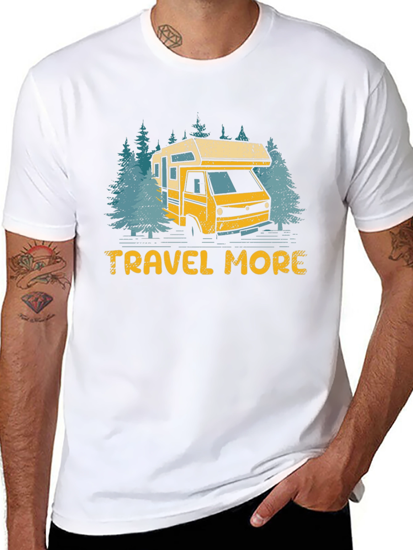 Travel More Camping RV T-Shirt - Black