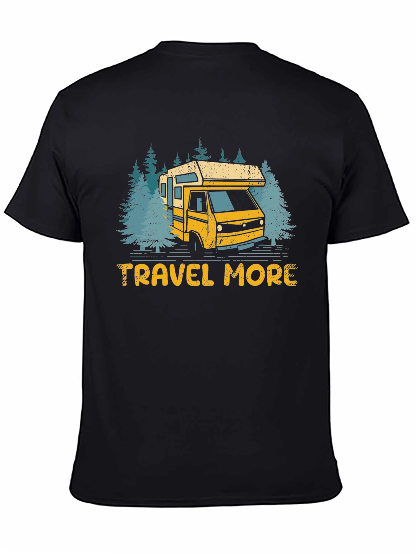 Travel More Camping RV T-Shirt - Black