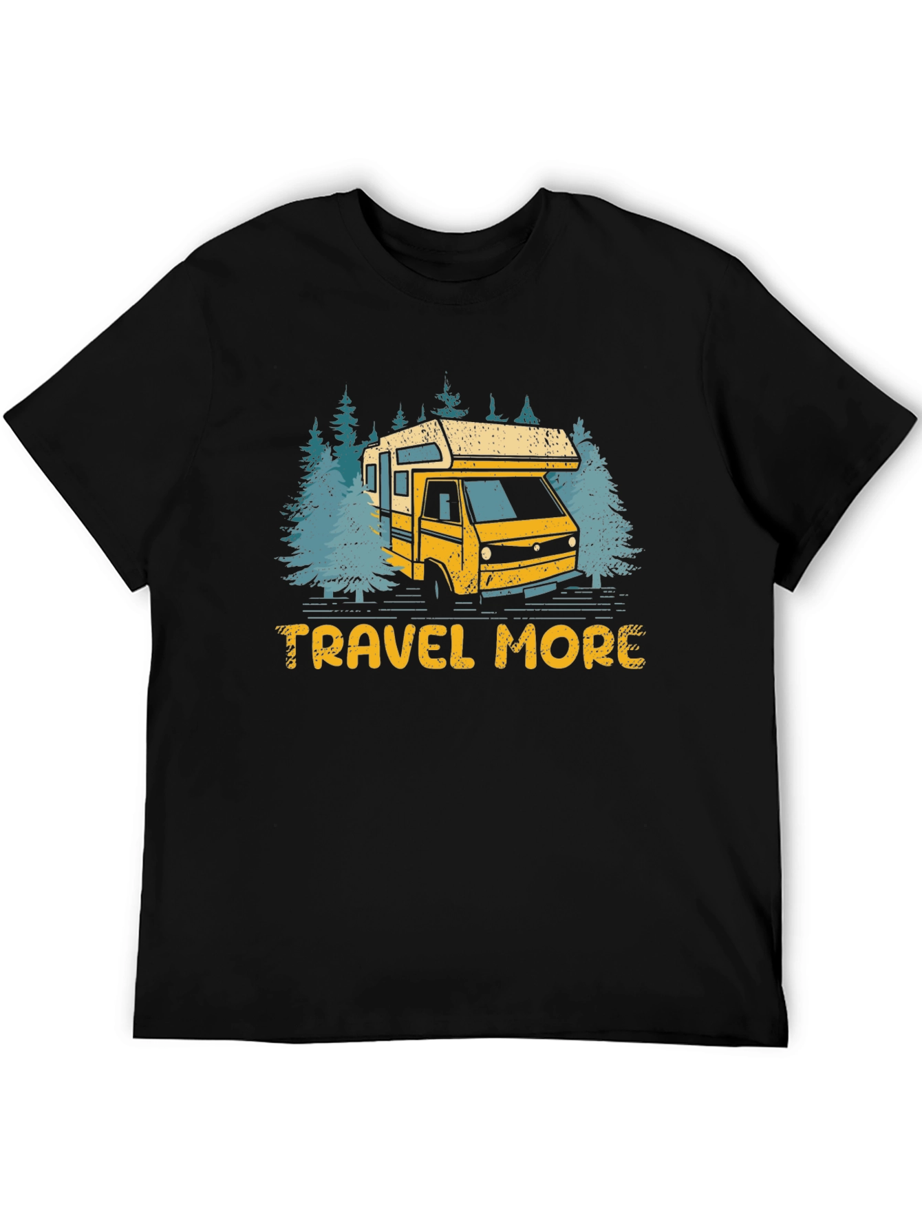 Travel More Camping RV T-Shirt - Black