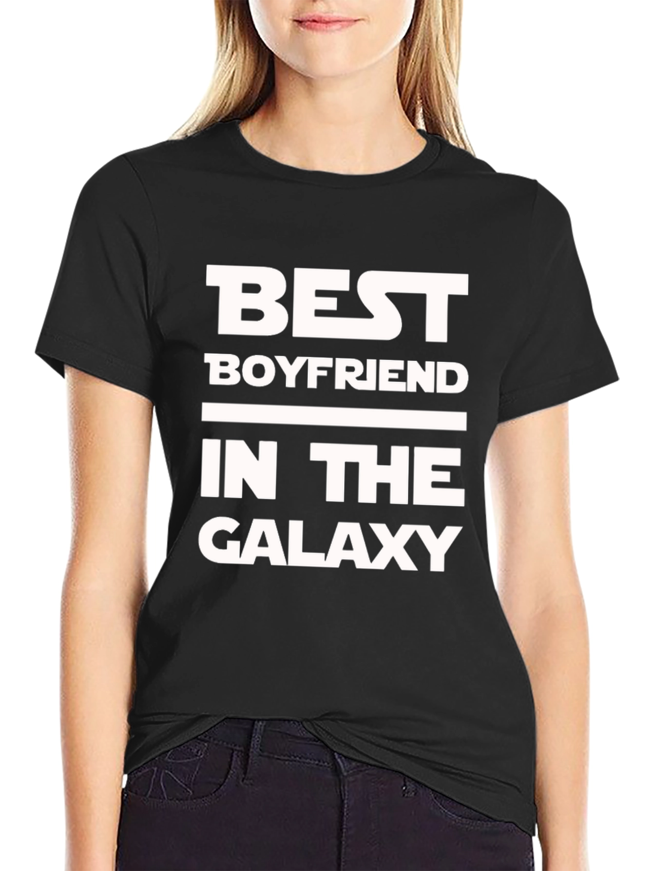Best Boyfriend in the Galaxy Black T-Shirt