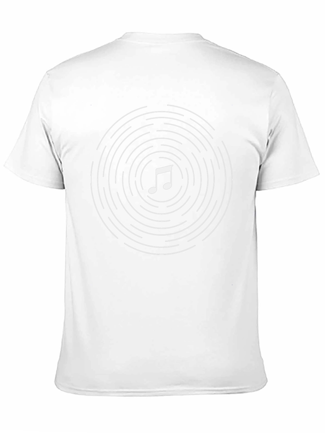 Musical Note Circle Graphic Black T-Shirt