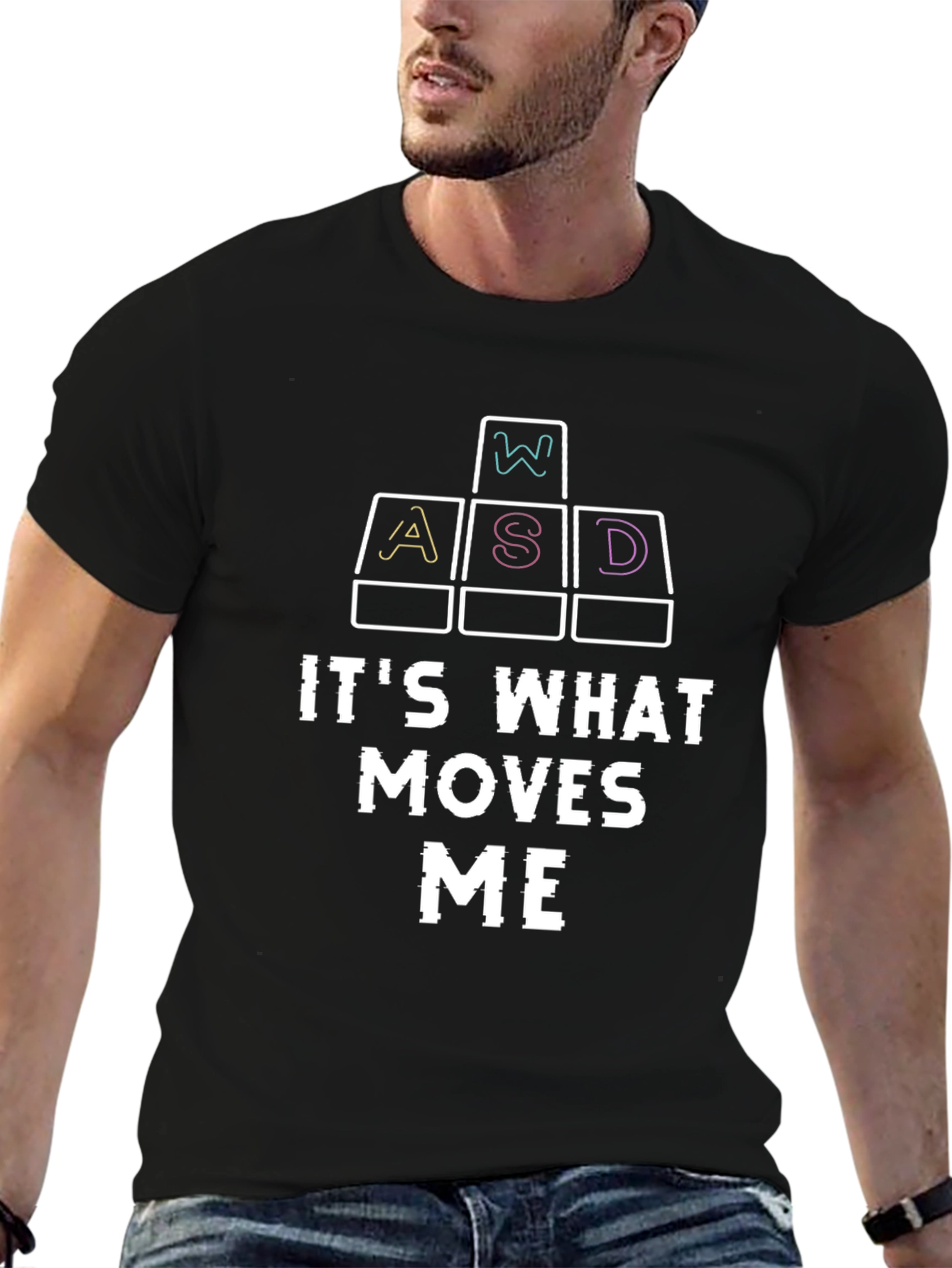Gamer T-Shirt - WASD Keys - Moves Me