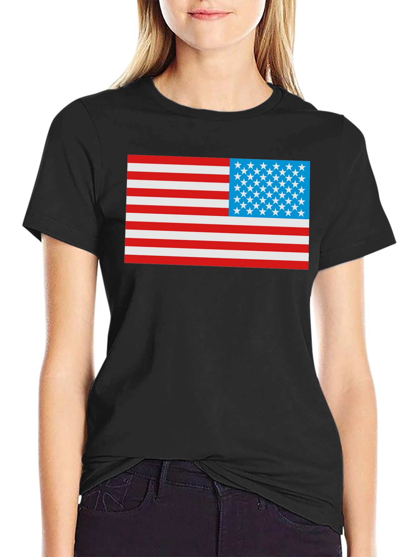 USA Flag Graphic Tee - Patriotic American Pride