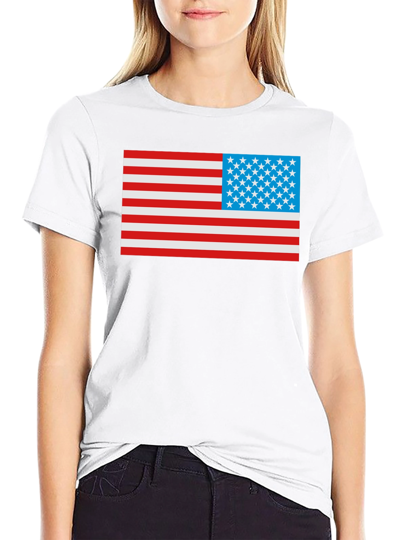 USA Flag Graphic Tee - Patriotic American Pride