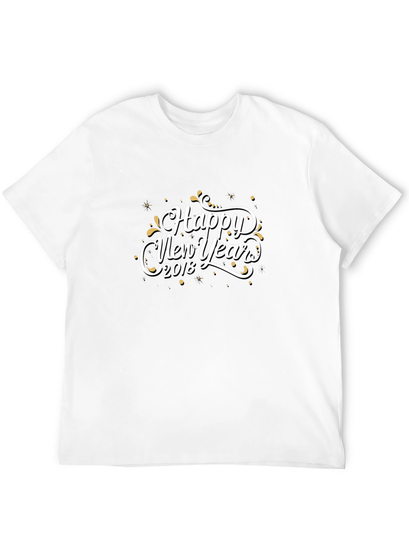 Happy New Year 2018 Black Graphic Tee