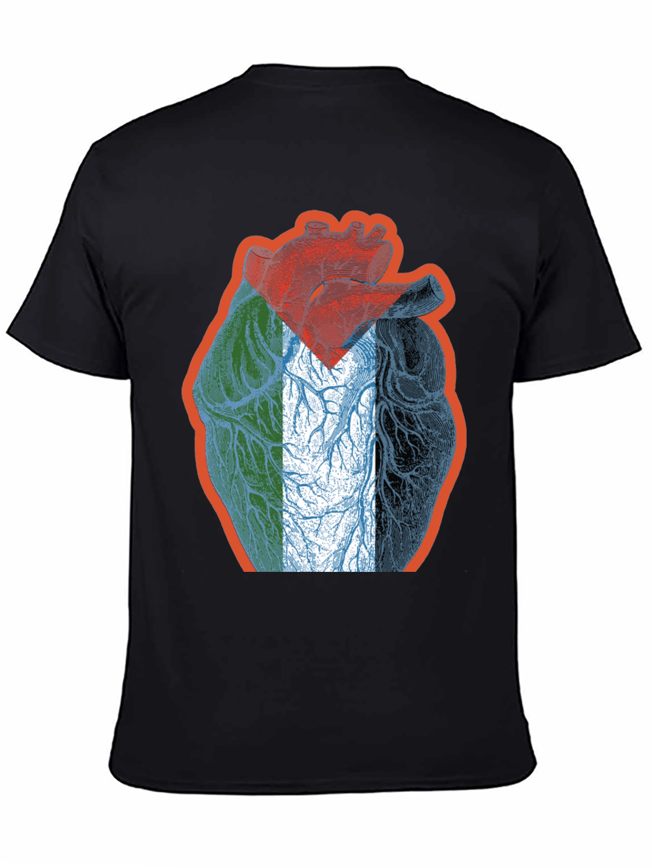 Anatomical Heart Flag Graphic T-Shirt