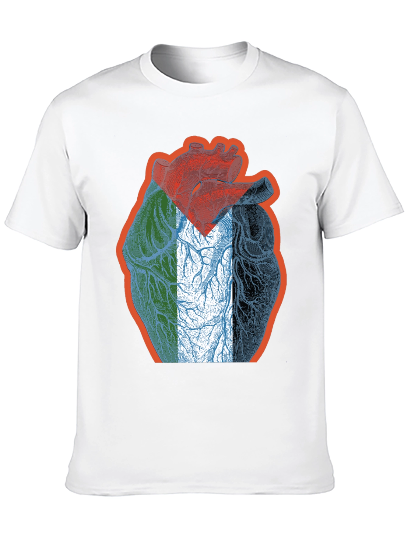 Anatomical Heart Flag Graphic T-Shirt