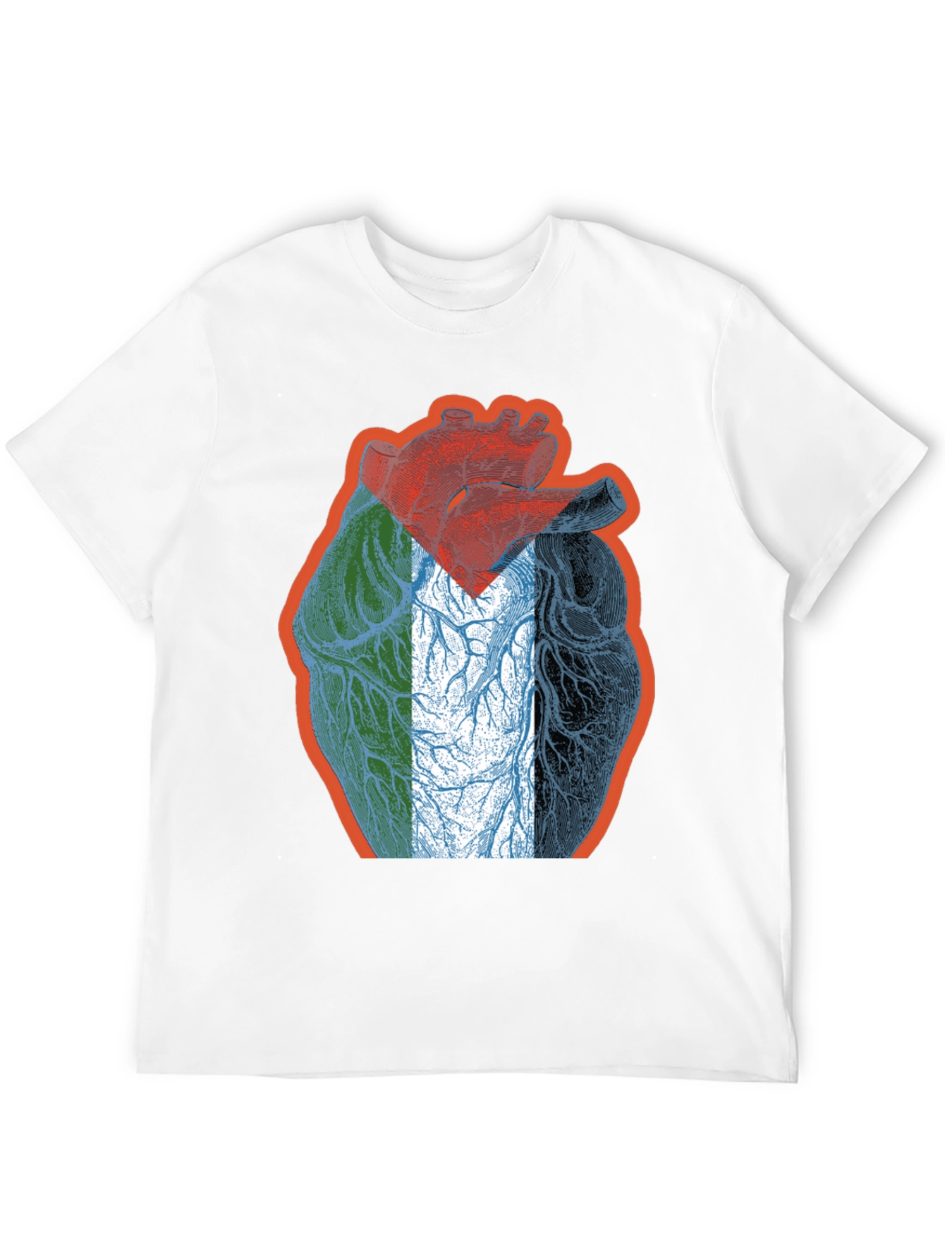 Anatomical Heart Flag Graphic T-Shirt