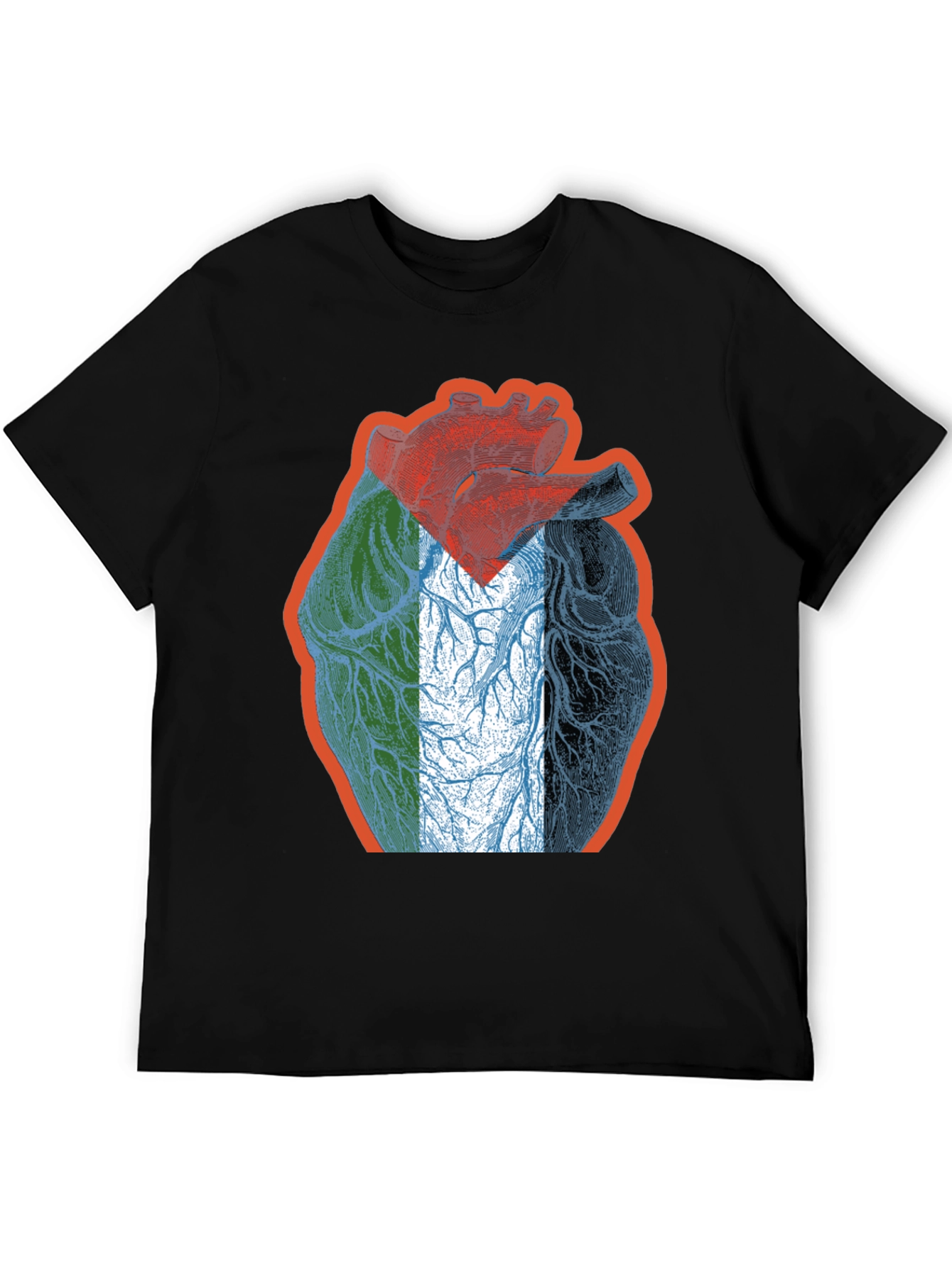 Anatomical Heart Flag Graphic T-Shirt