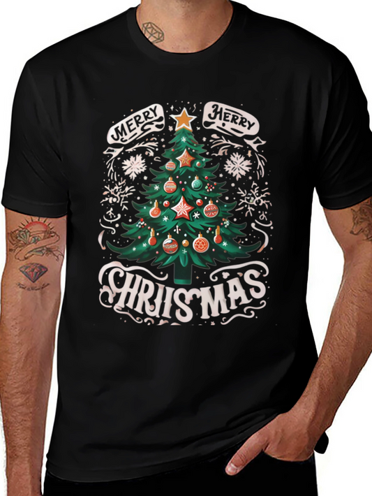 Merry Christmas Tree Graphic Tee