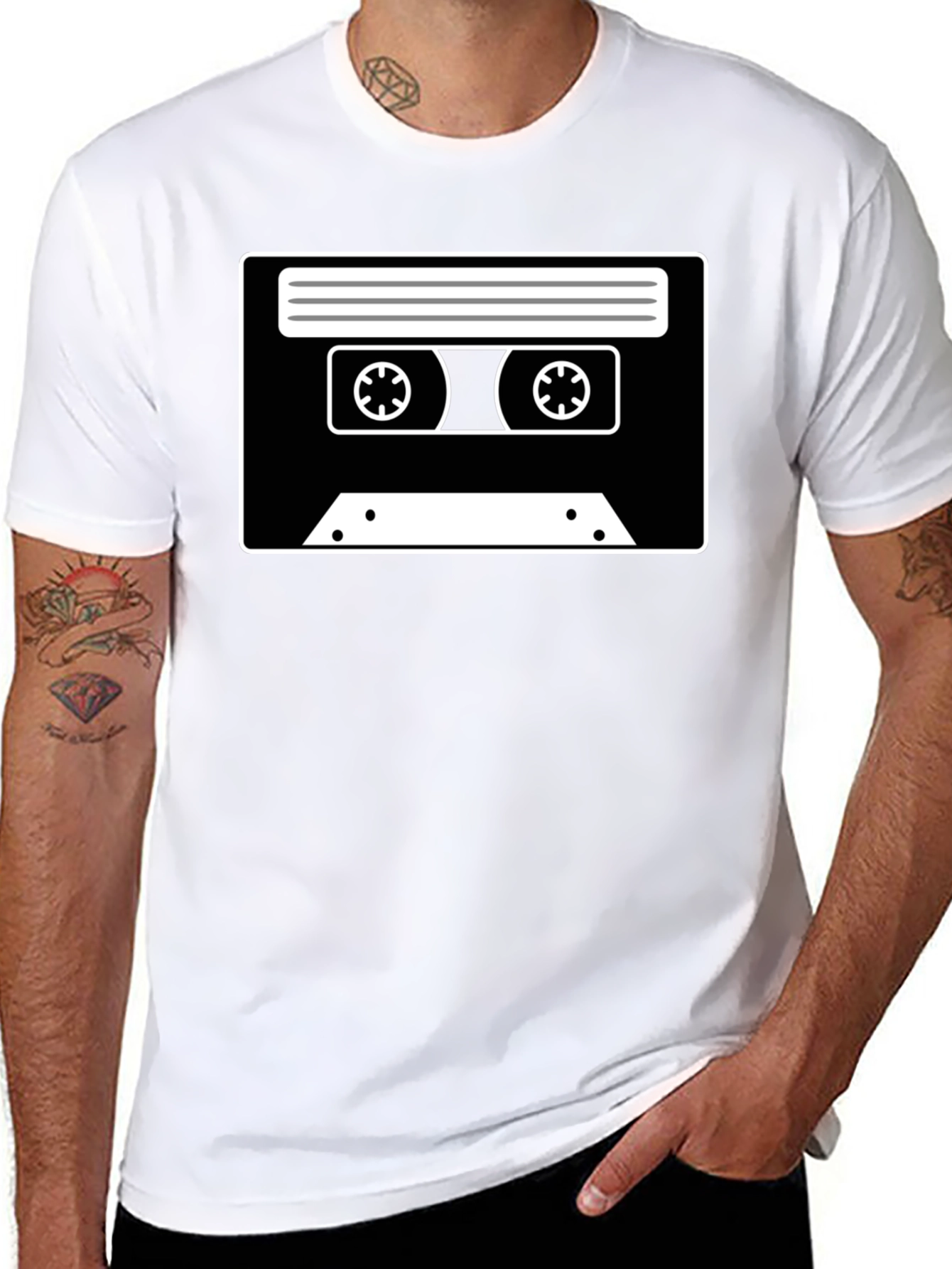 Retro Cassette Tape Graphic T-Shirt - Classic Cool
