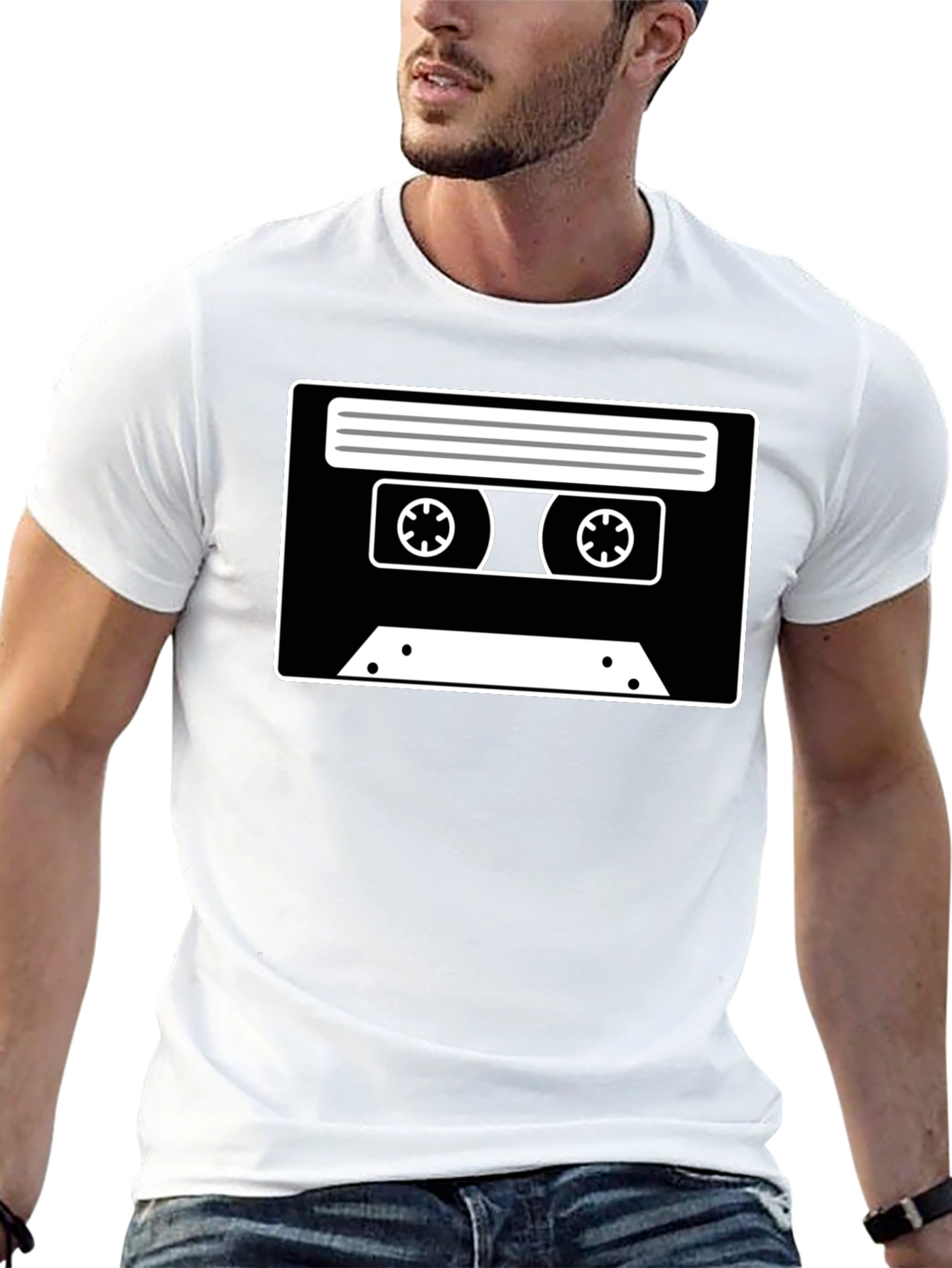 Retro Cassette Tape Graphic T-Shirt - Classic Cool