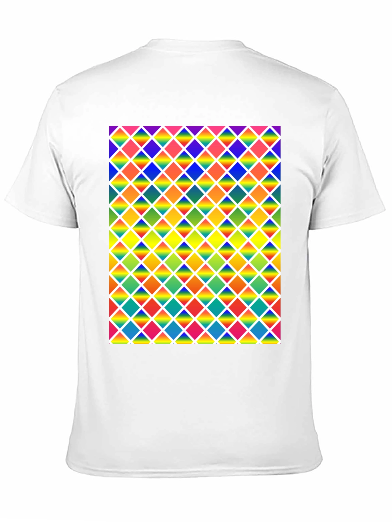 Rainbow Diamond Pattern T-Shirt