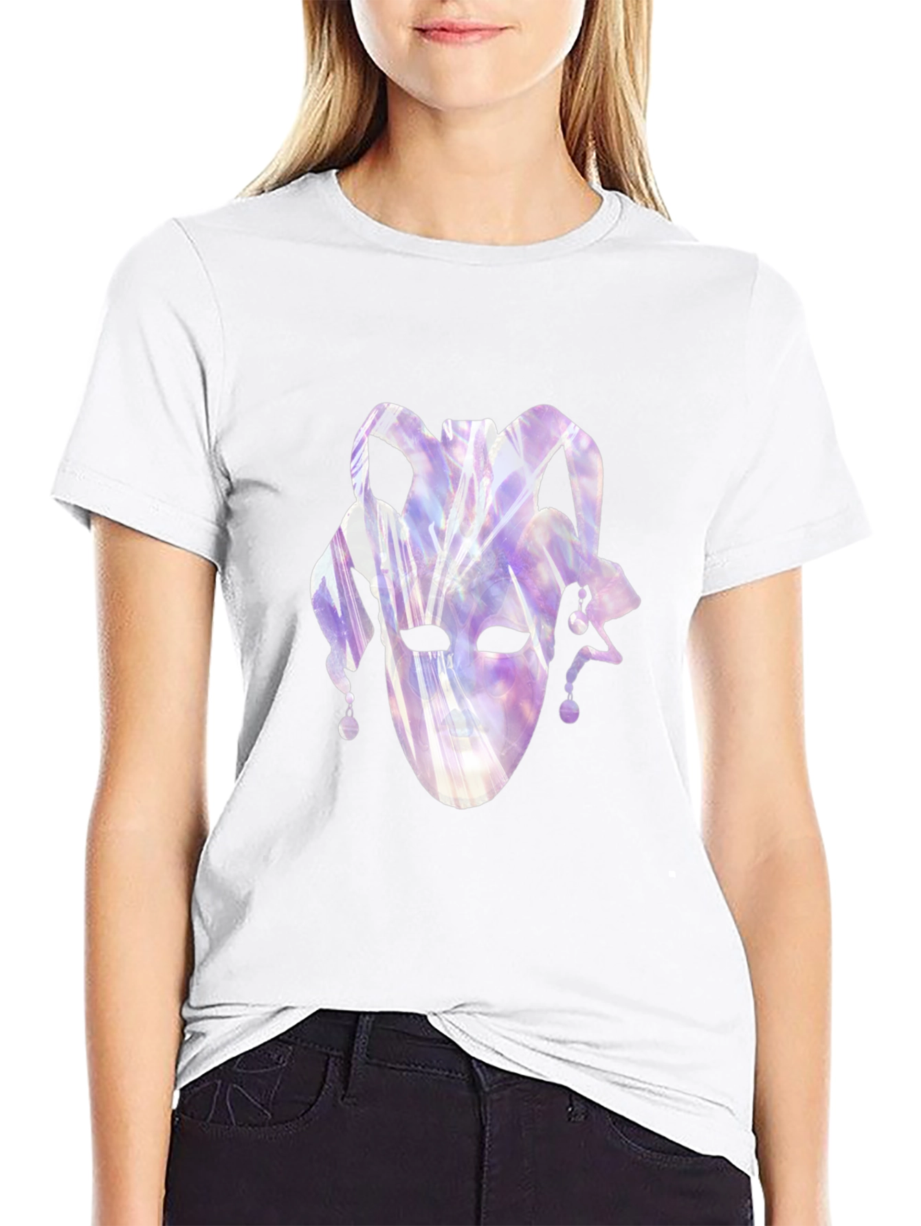 Jester Mask Graphic Tee - Black