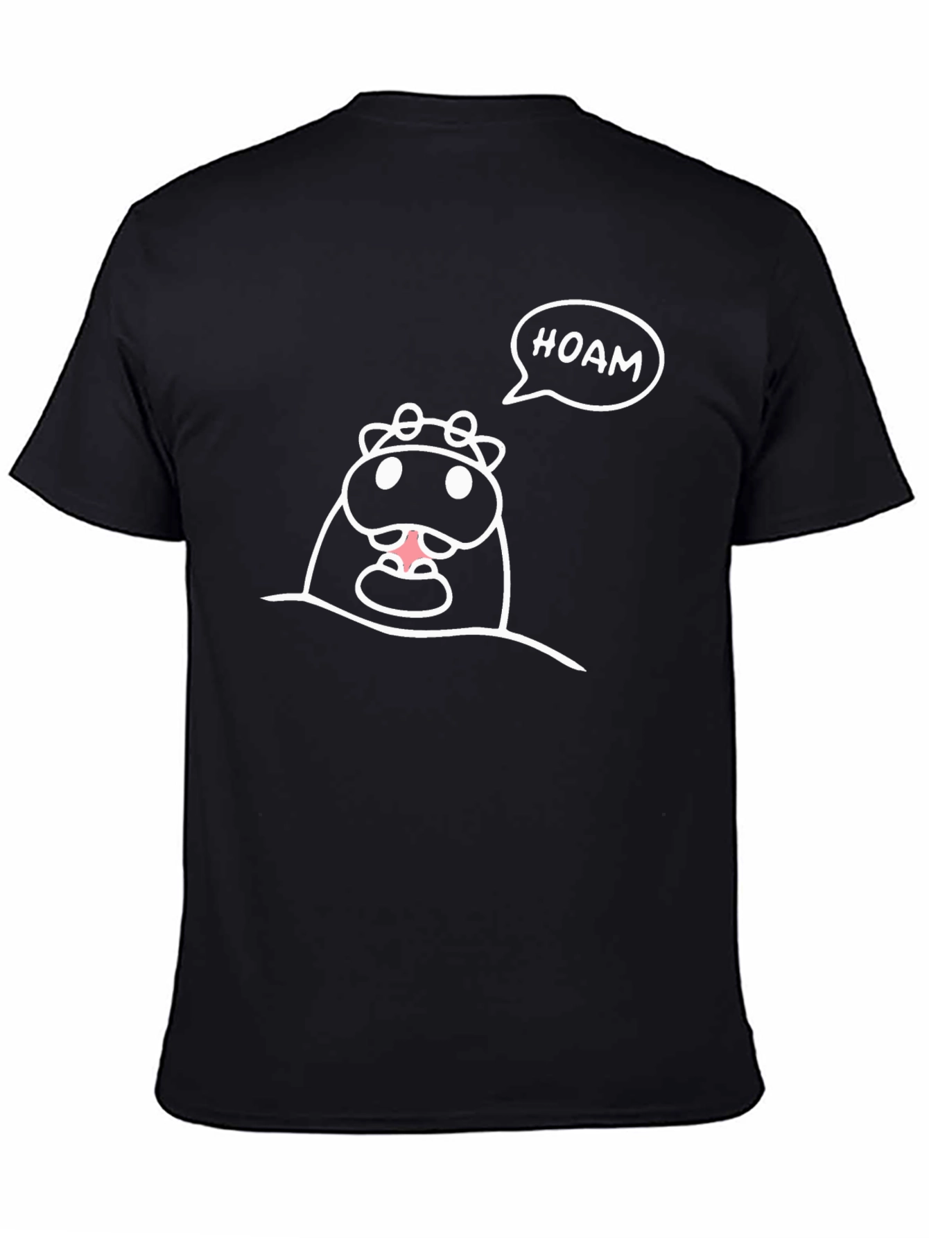 Funny HOAM Cow Graphic Black T-Shirt