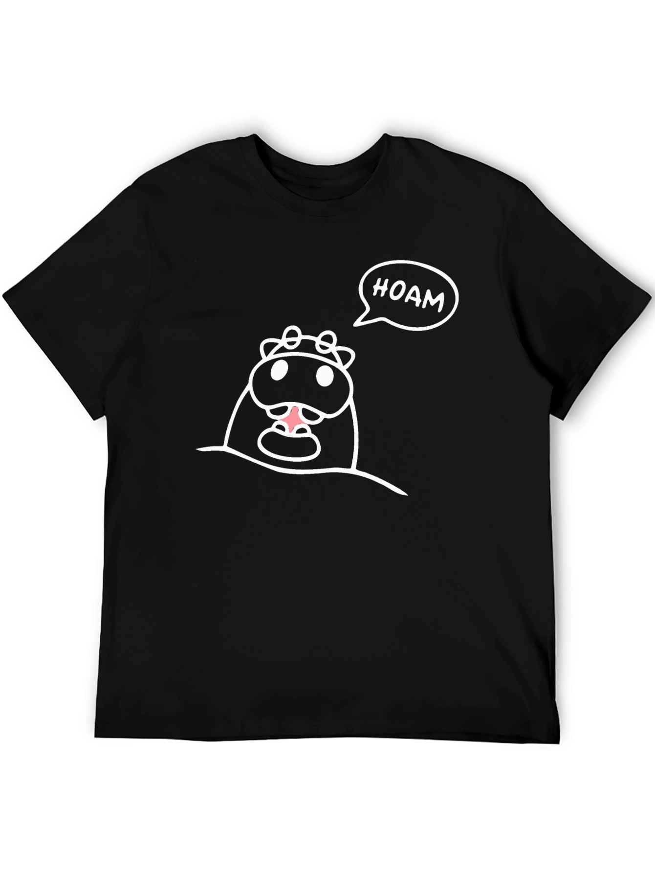 Funny HOAM Cow Graphic Black T-Shirt