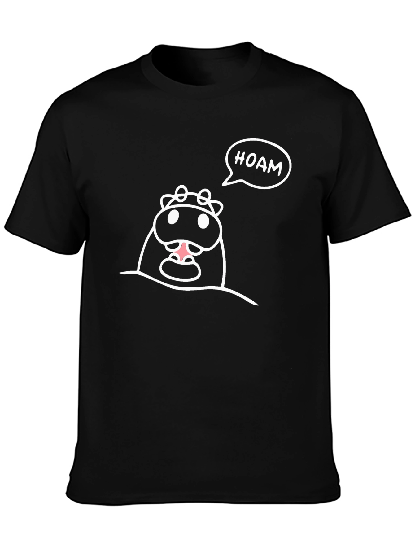 Funny HOAM Cow Graphic Black T-Shirt