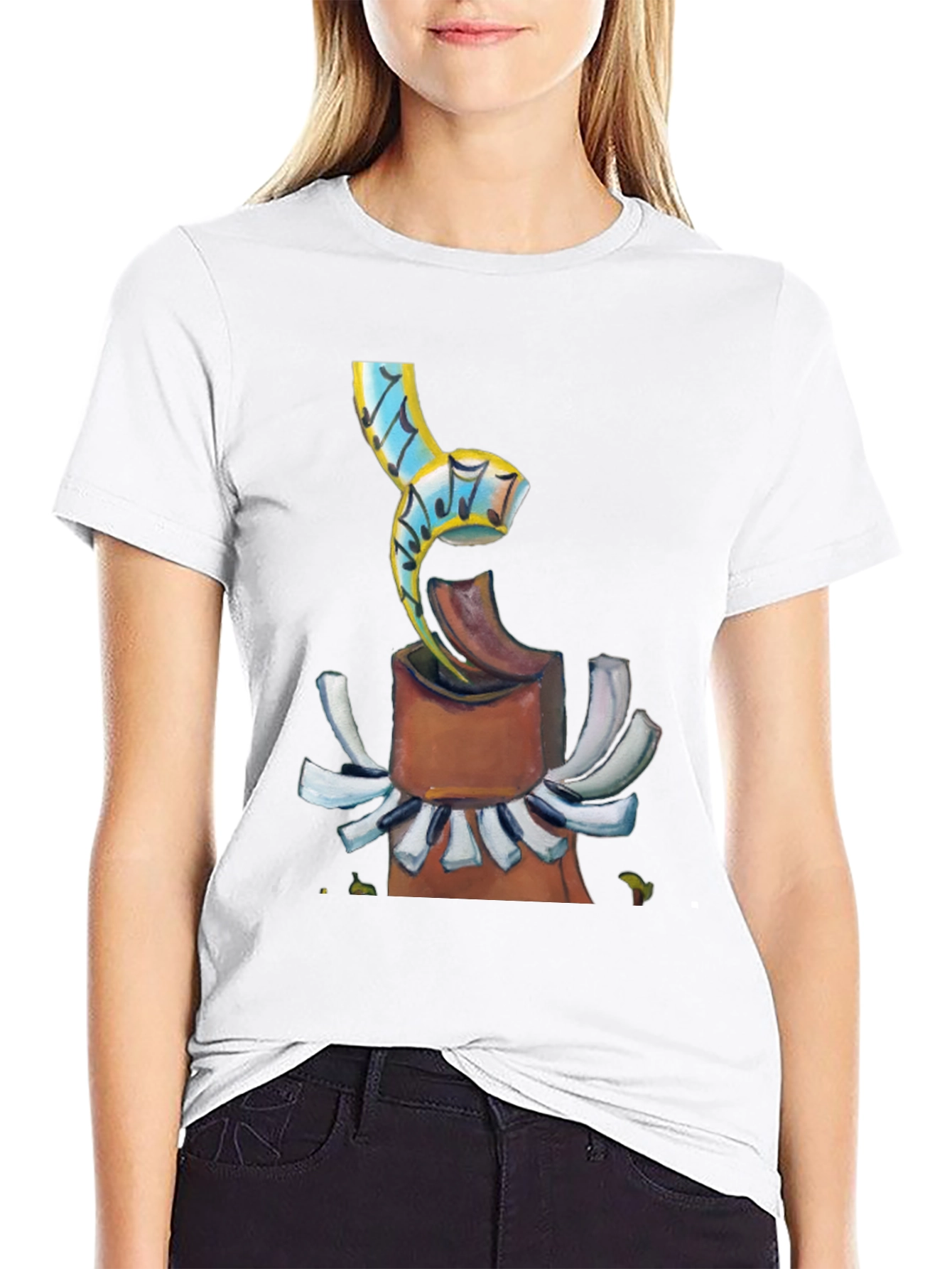 Abstract Music Theme Graphic T-Shirt