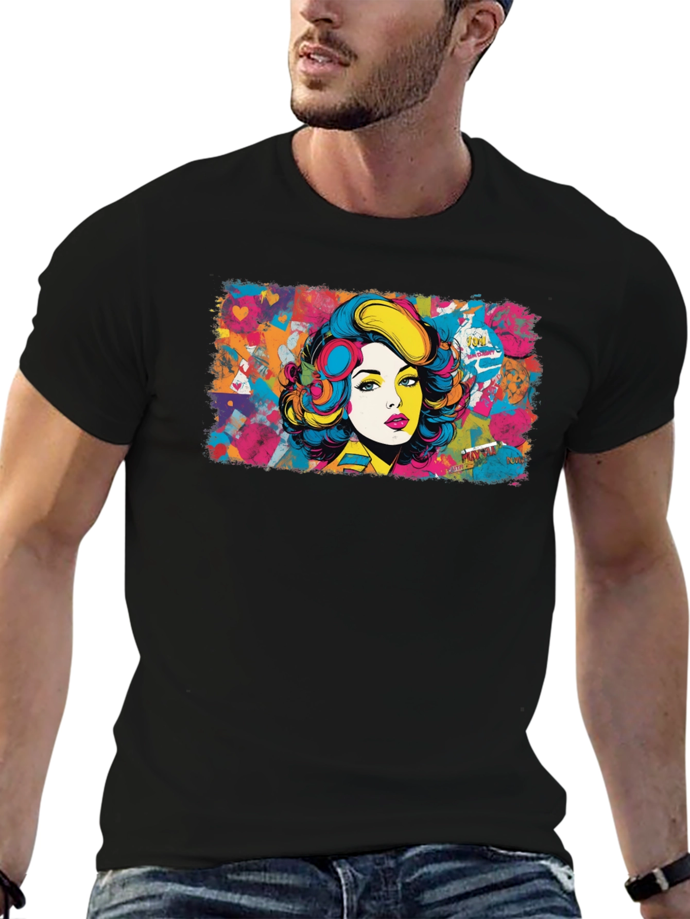 Pop Art Woman Graphic T-Shirt - Bold & Stylish
