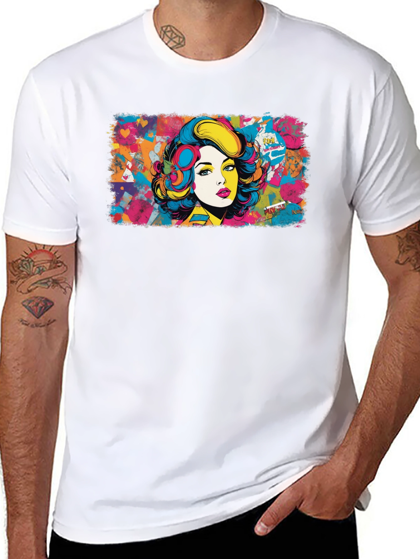 Pop Art Woman Graphic T-Shirt - Bold & Stylish