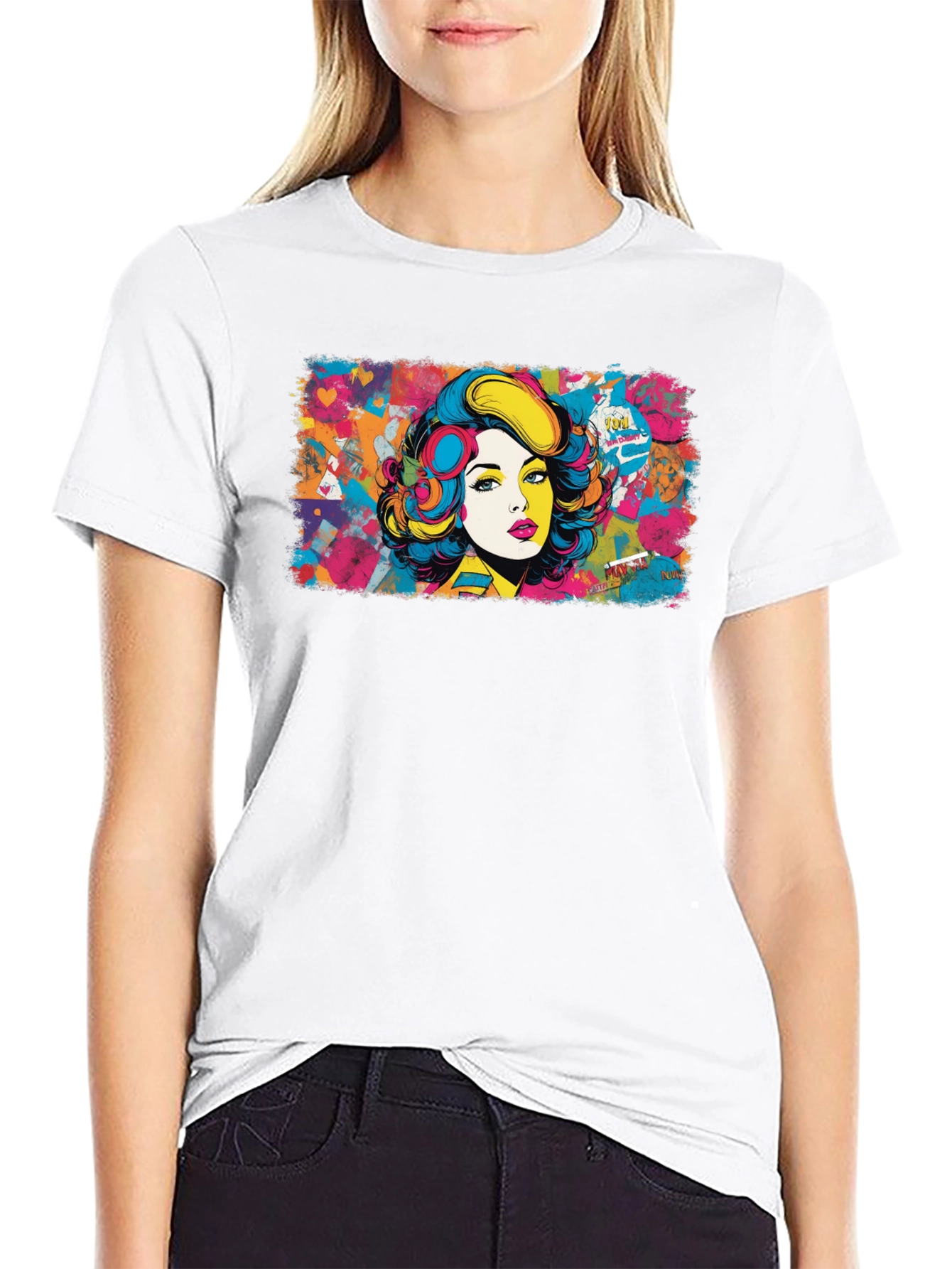 Pop Art Woman Graphic T-Shirt - Bold & Stylish