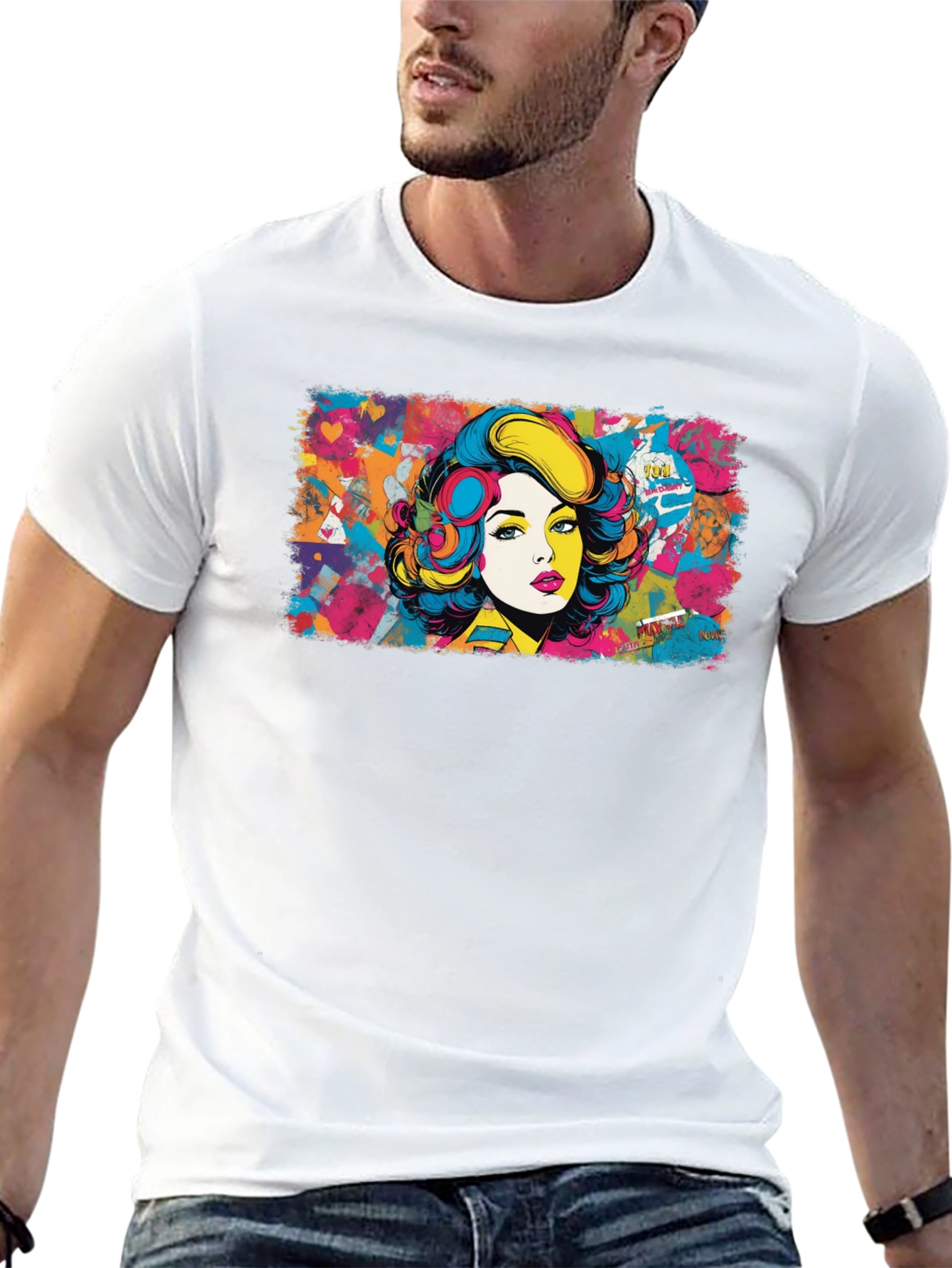 Pop Art Woman Graphic T-Shirt - Bold & Stylish