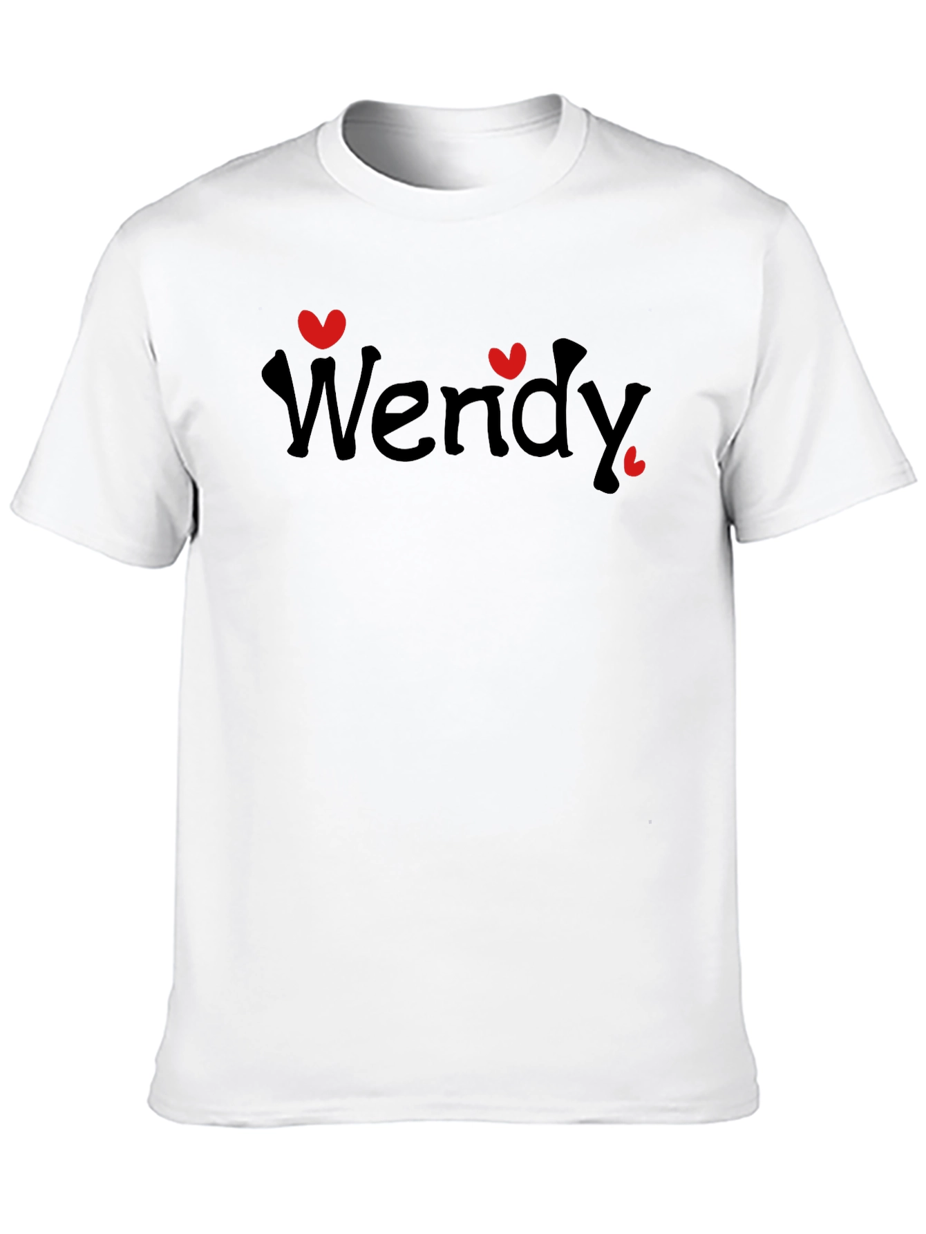 Wendy Heart T-Shirt - Black Cotton Tee