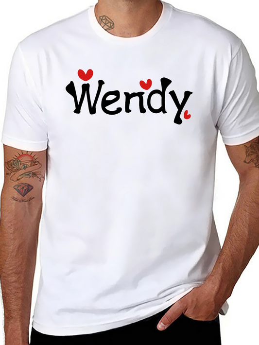 Wendy Heart T-Shirt - Black Cotton Tee