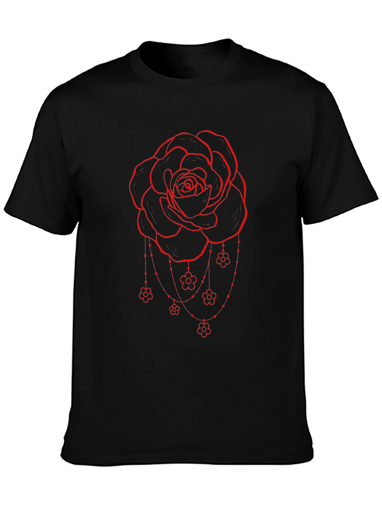 Rose Graphic T-Shirt - Black