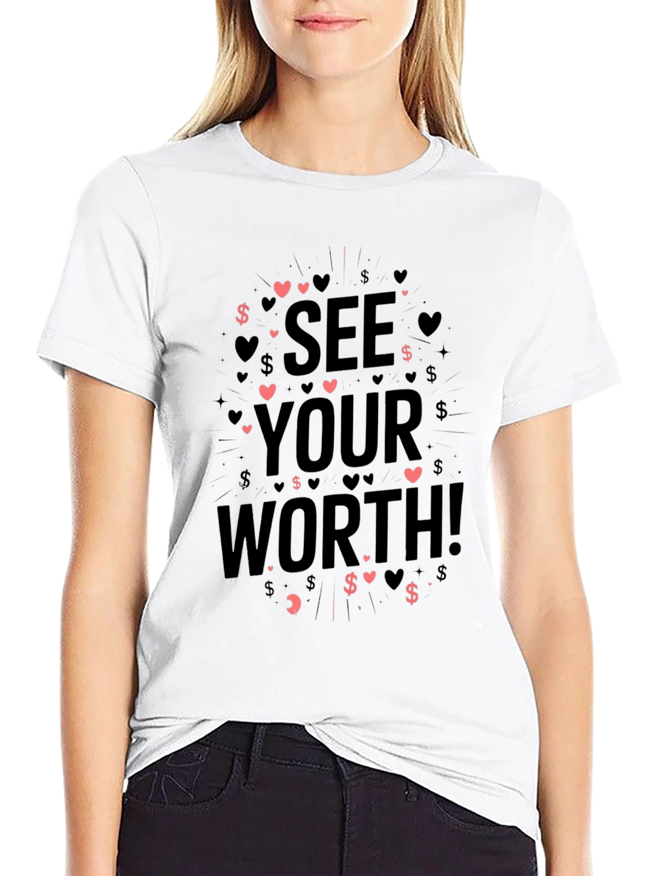 See Your Worth Black Graphic Tee