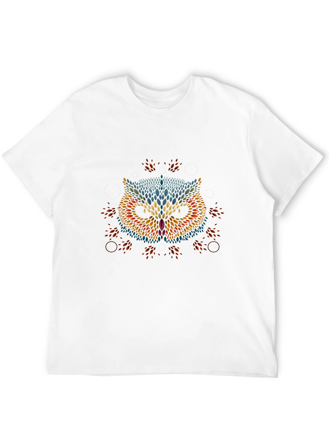 Artistic Owl Graphic T-Shirt - Stylish Crew Neck Tee