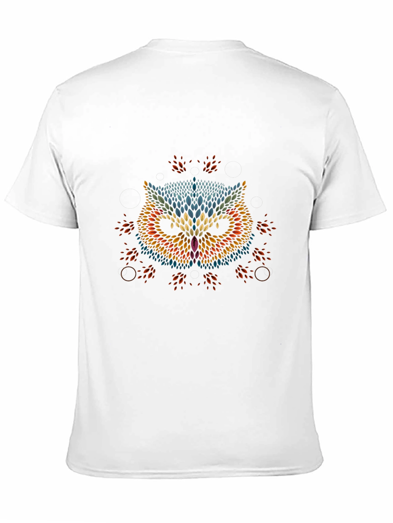 Artistic Owl Graphic T-Shirt - Stylish Crew Neck Tee