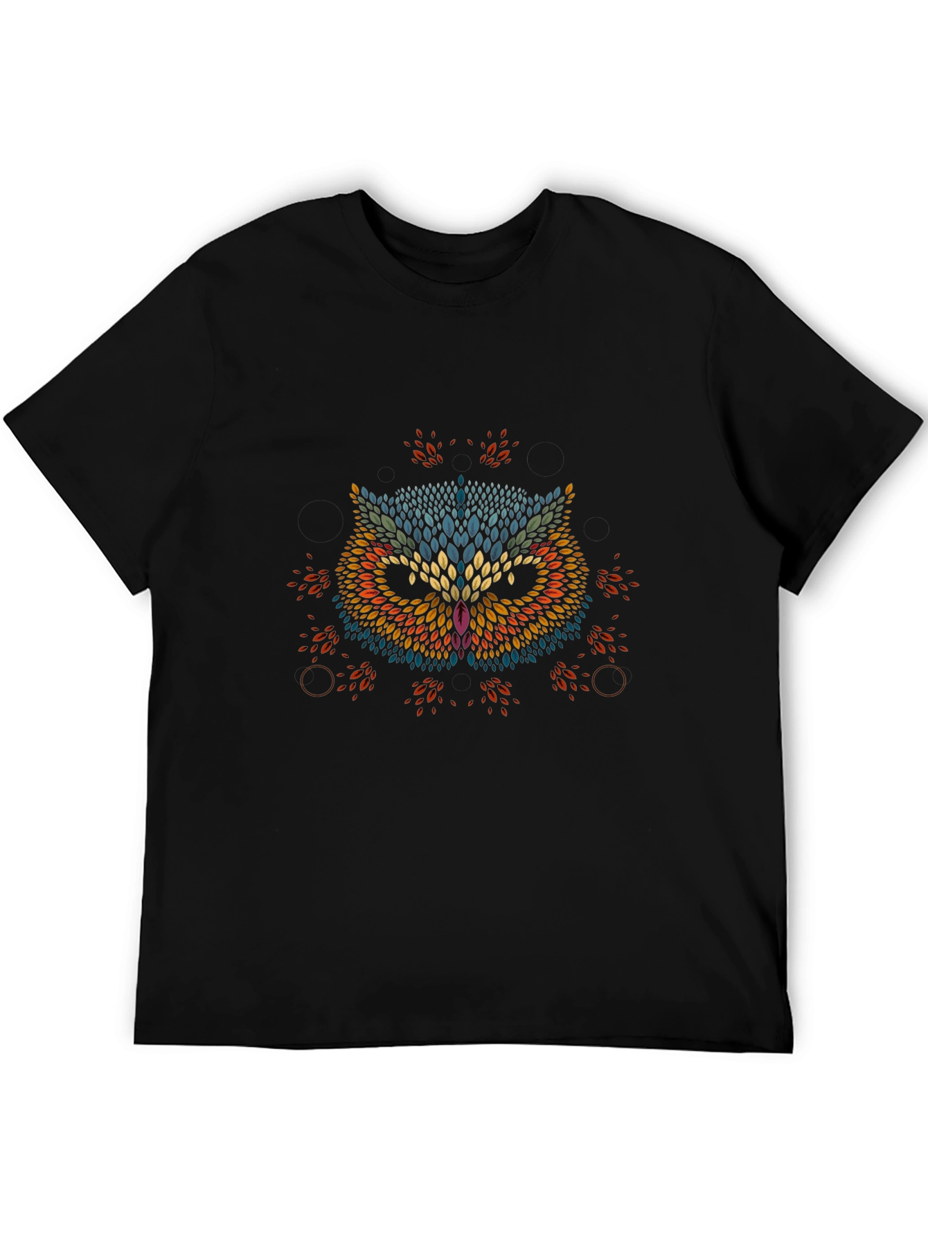 Artistic Owl Graphic T-Shirt - Stylish Crew Neck Tee