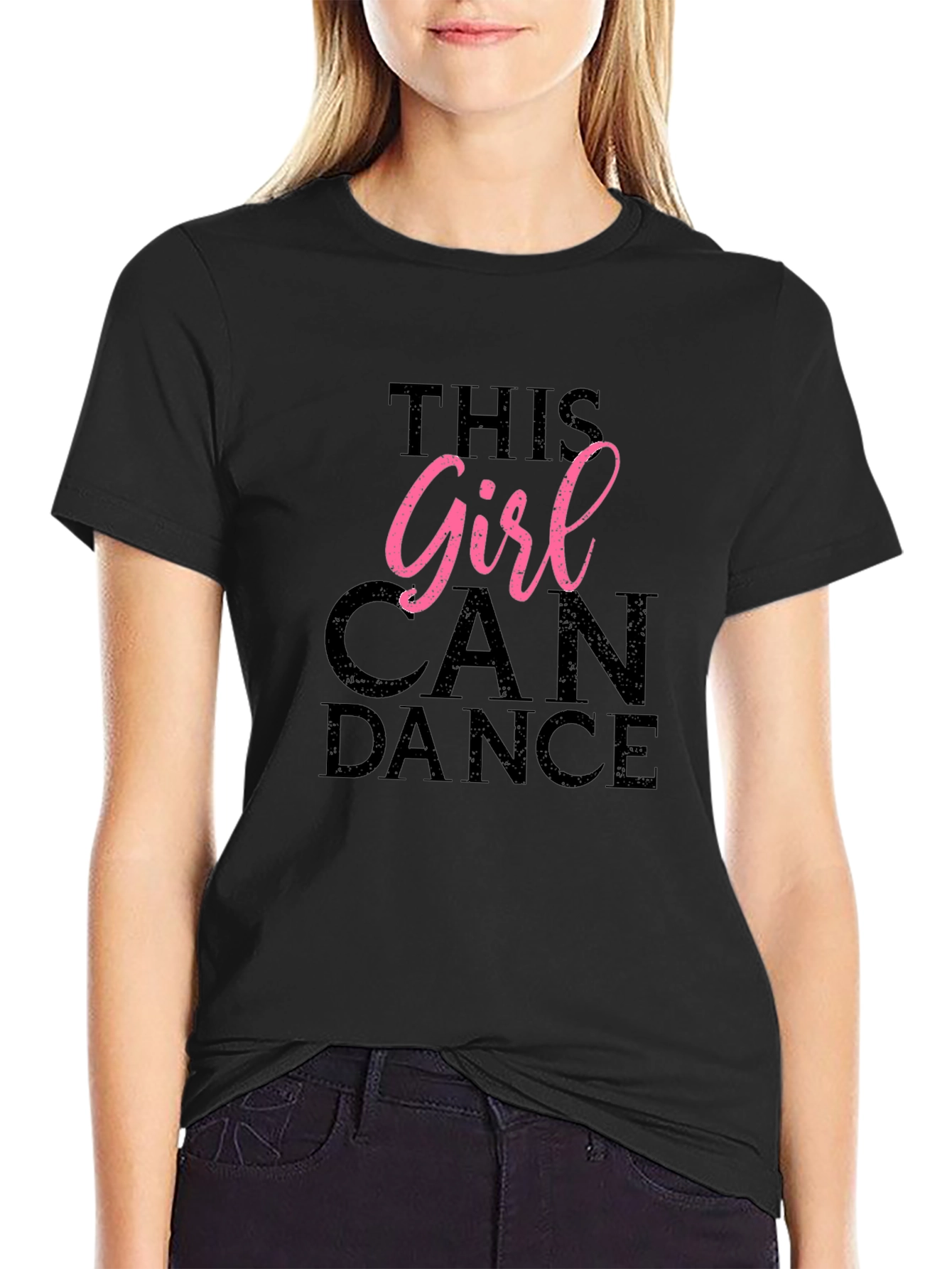 This Girl Can Dance Graphic Tee - Black