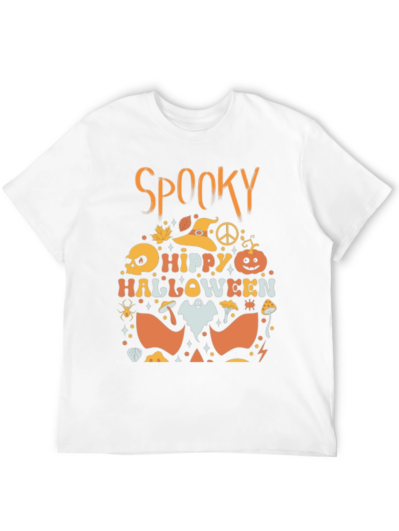 Spooky Hippy Halloween Black T-Shirt