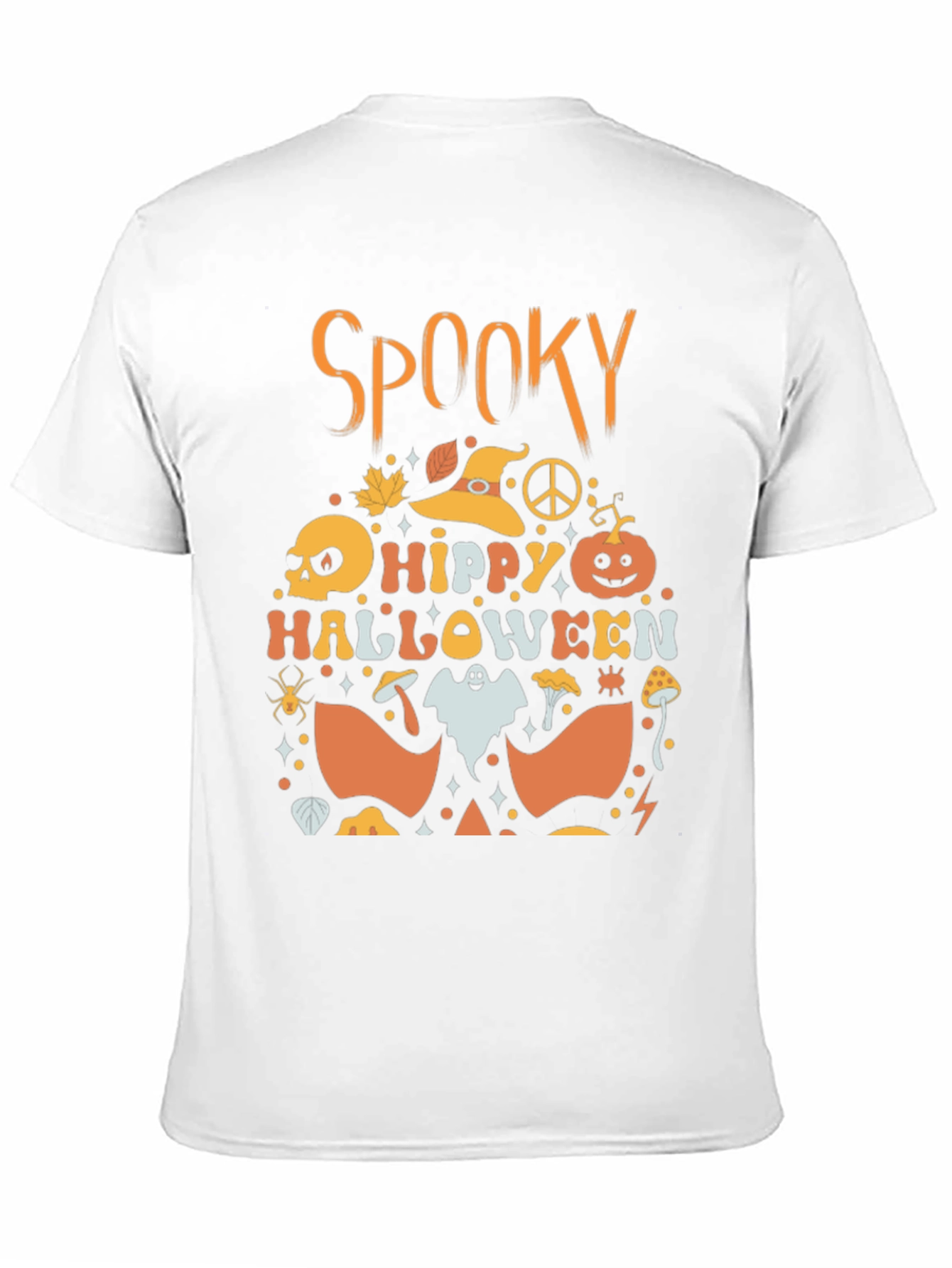 Spooky Hippy Halloween Black T-Shirt