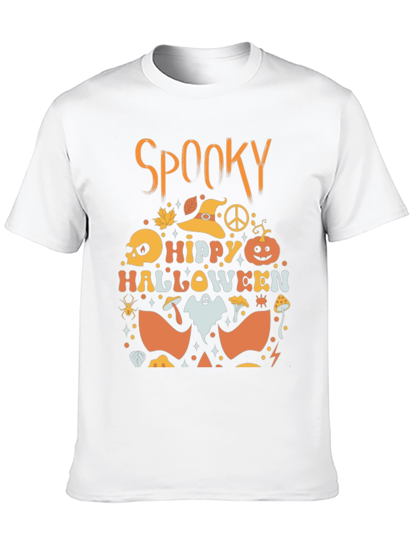 Spooky Hippy Halloween Black T-Shirt