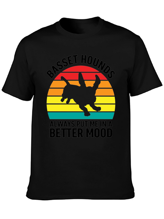 Basset Hound Sunset Graphic T-Shirt