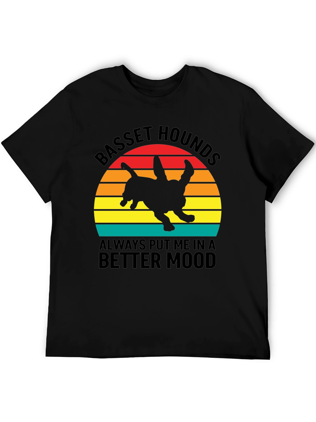 Basset Hound Sunset Graphic T-Shirt