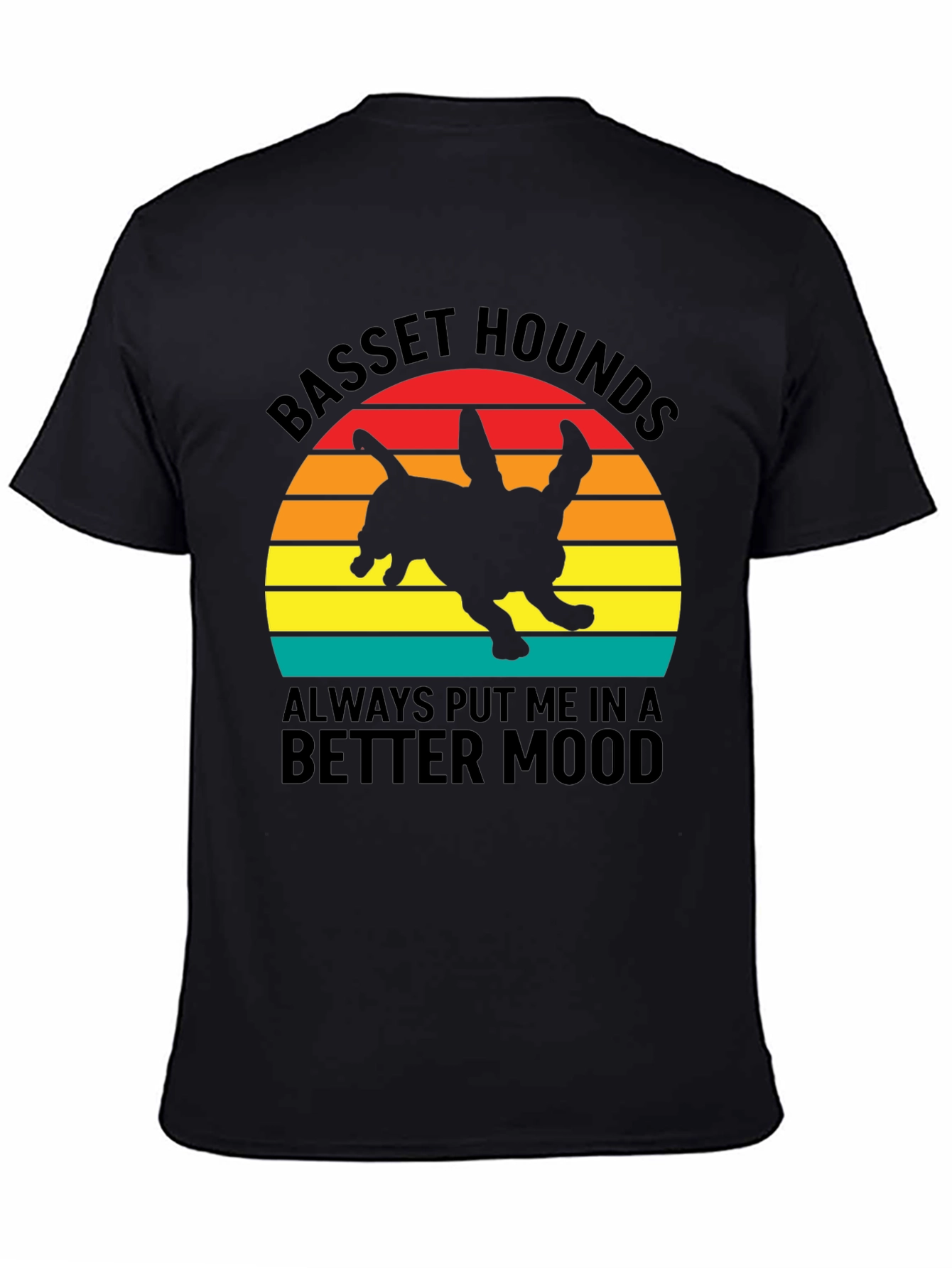 Basset Hound Sunset Graphic T-Shirt