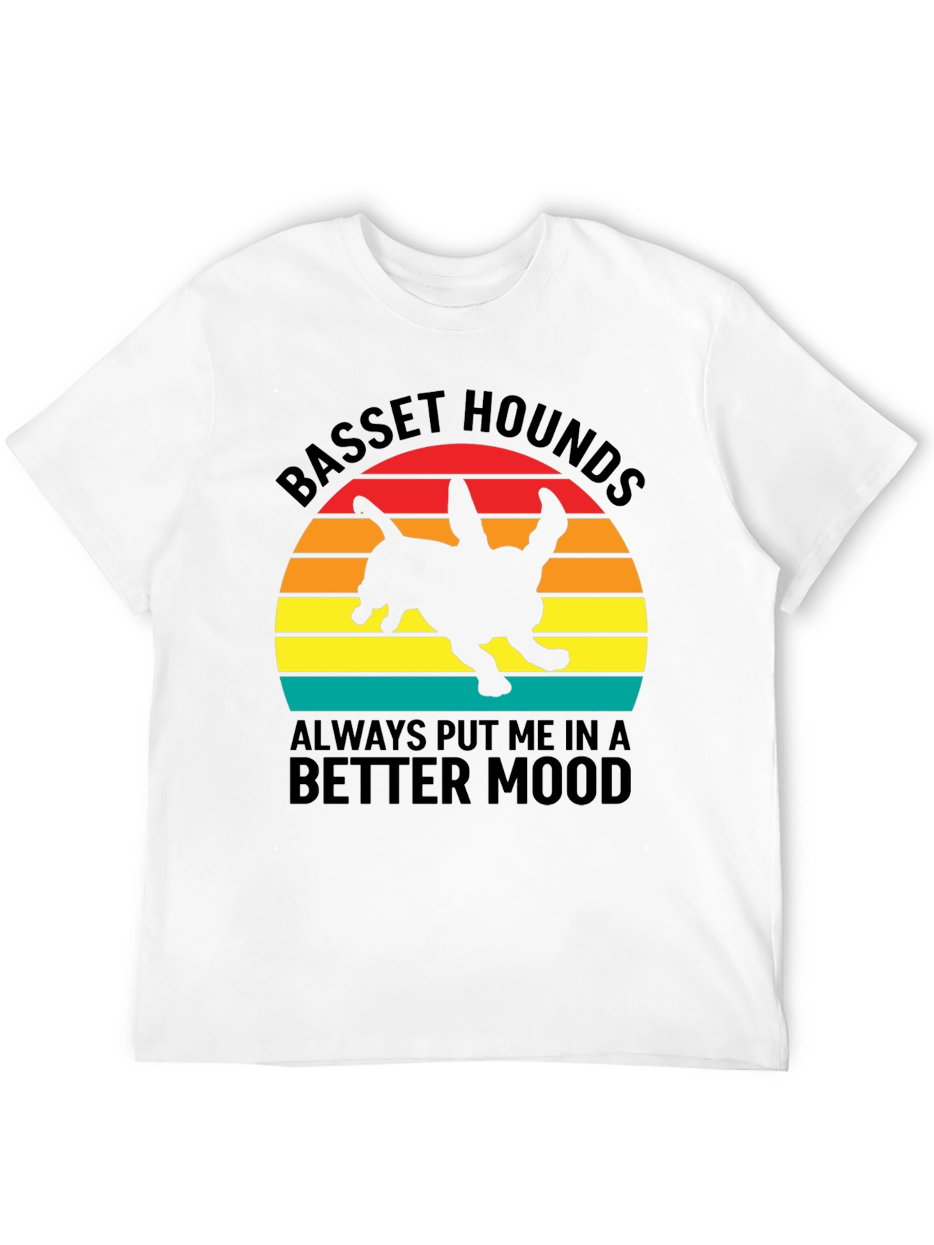 Basset Hound Sunset Graphic T-Shirt