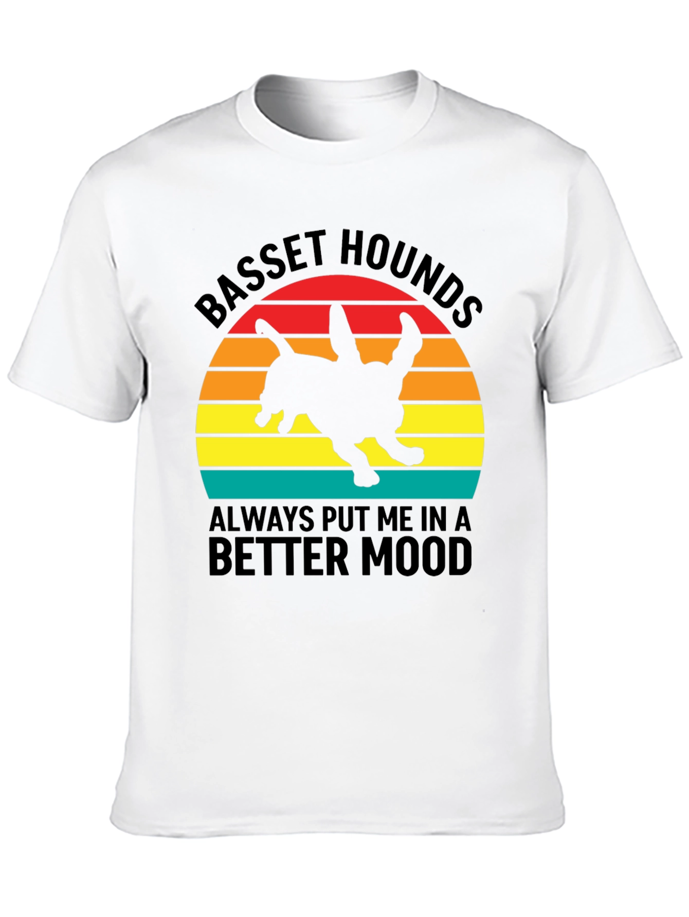 Basset Hound Sunset Graphic T-Shirt