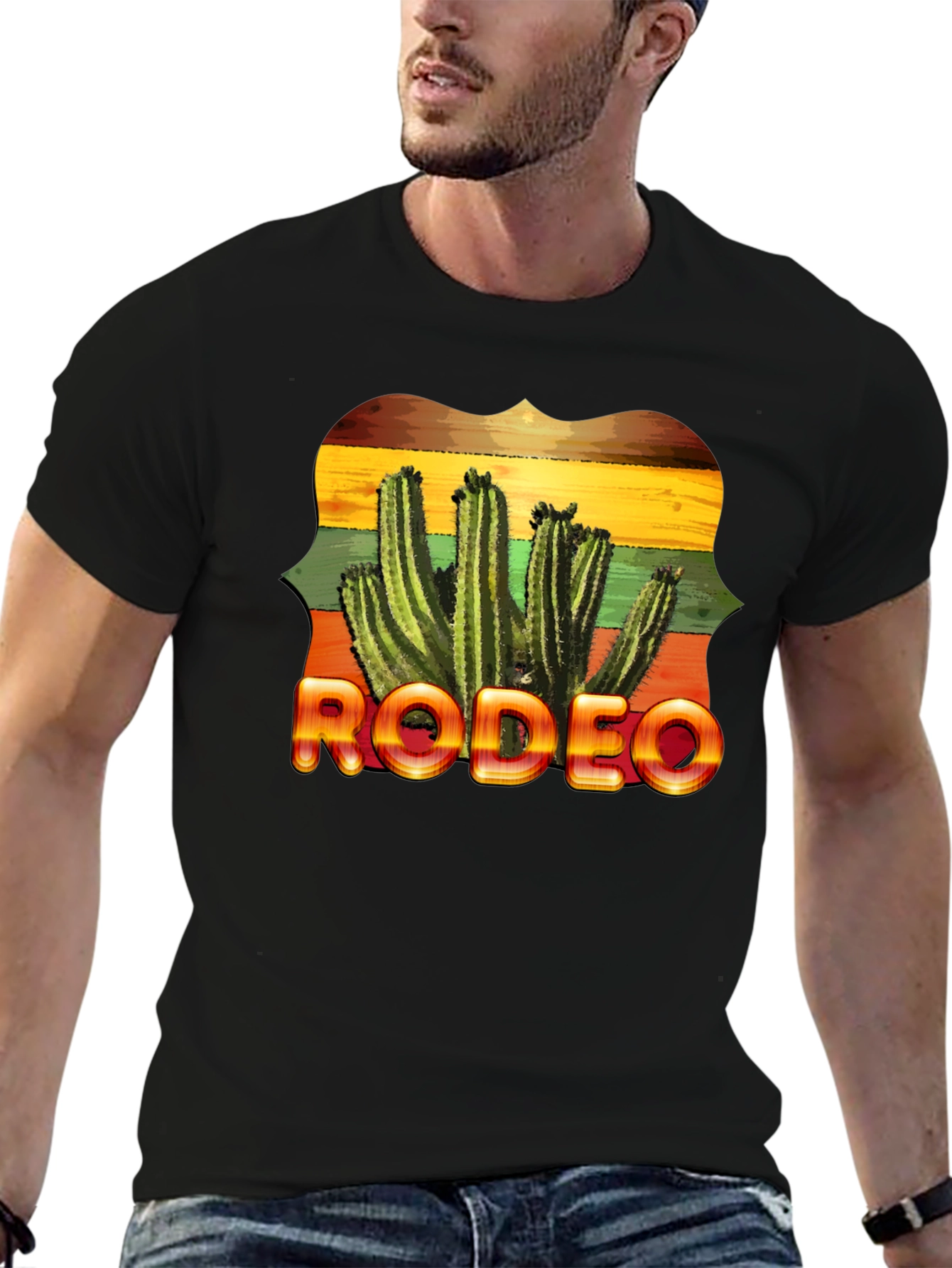 Rodeo Cactus Graphic Tee - Western Style