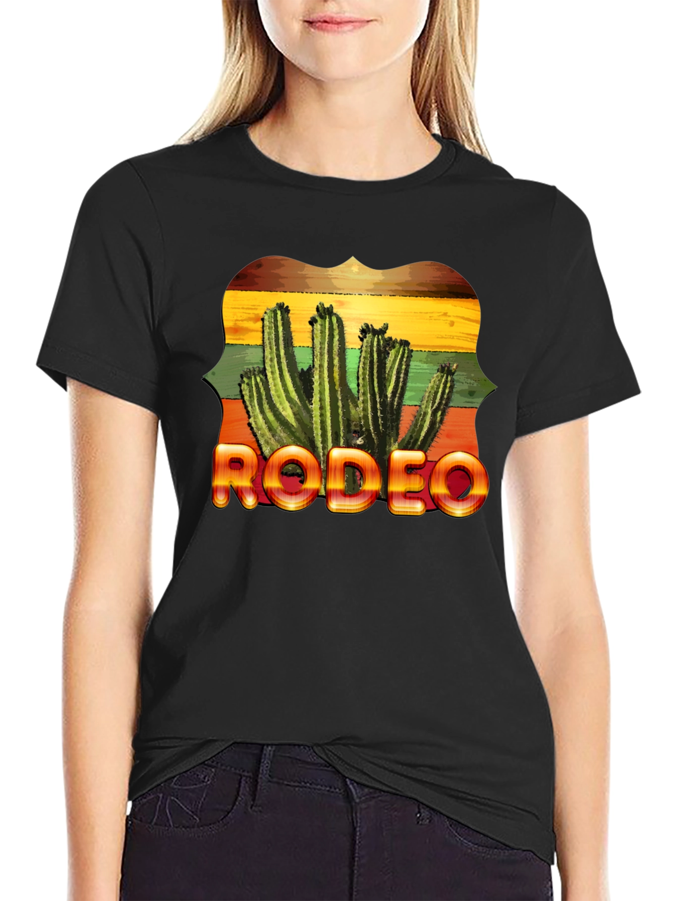 Rodeo Cactus Graphic Tee - Western Style