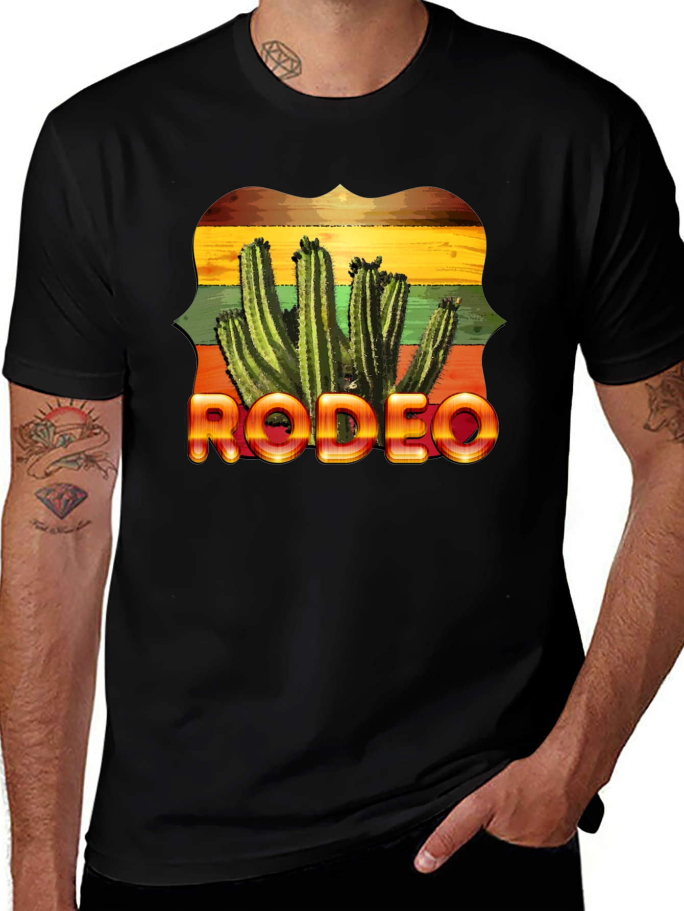 Rodeo Cactus Graphic Tee - Western Style